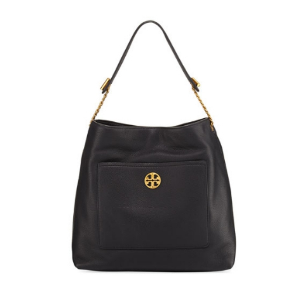 Tory Burch Chelsea Pebbled Black Leather Purse